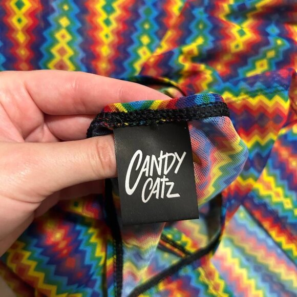 Candy Catz Pyramis Lux Mesh Duster Skirt - Size S - Picture 2 of 6